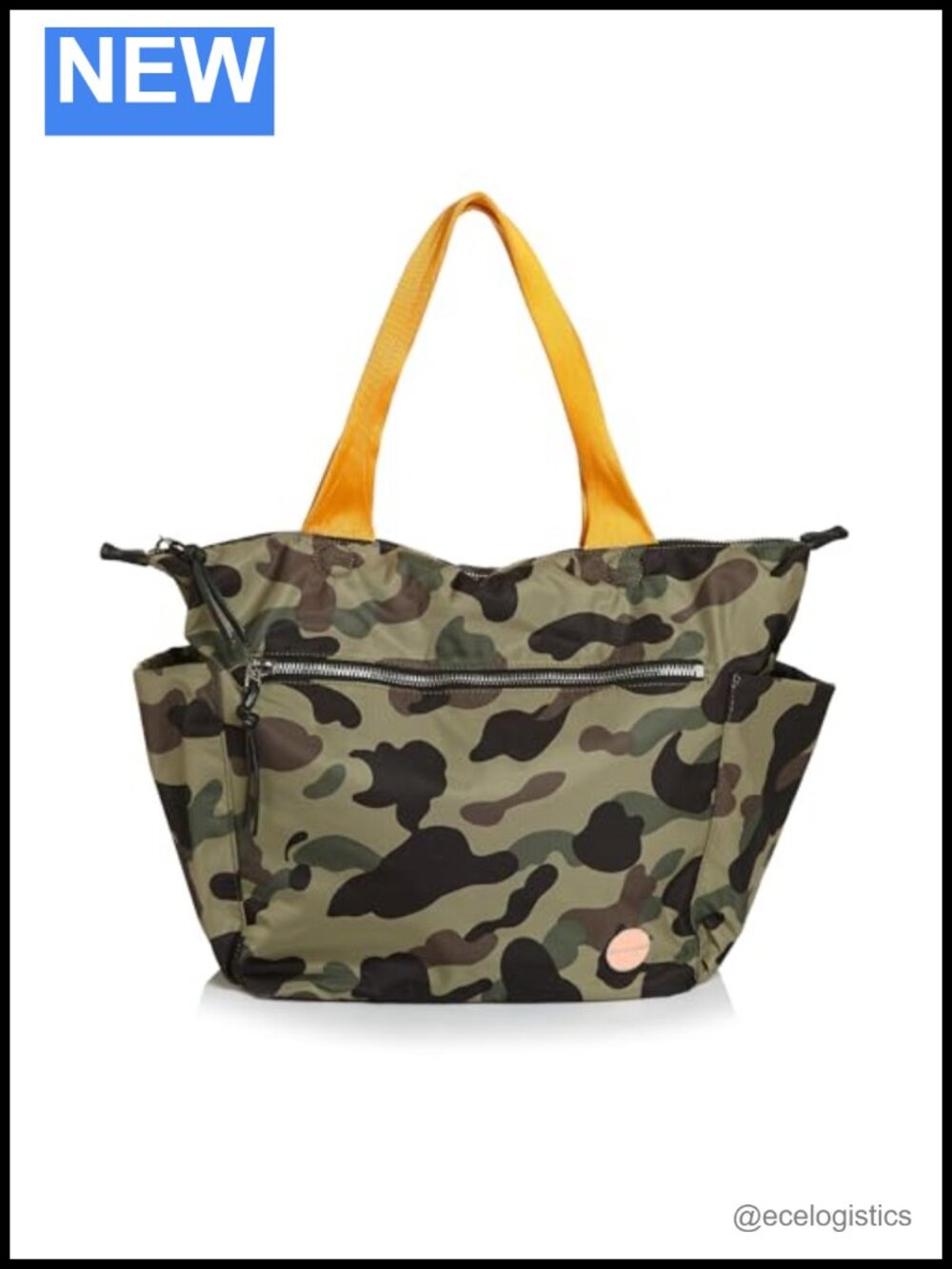 Water-Resistant Nylon Tote with 7 Pockets & Laptop Sleeve